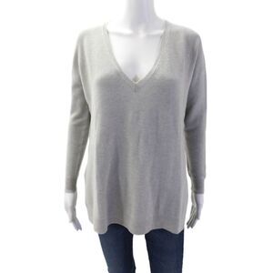 Boden Unisex Gray V-Neck Pullover Sweater Wool Viscose Long Sleeve Size S